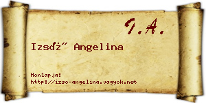 Izsó Angelina névjegykártya